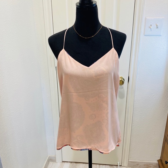 EXPRESS pink/blue reversible paisley tank/cami - Picture 10 of 12